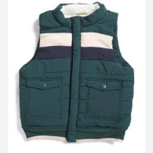 NWT Telluride Clothing Company Quilted Sleeveless Green Puffer Vest Size 3/4